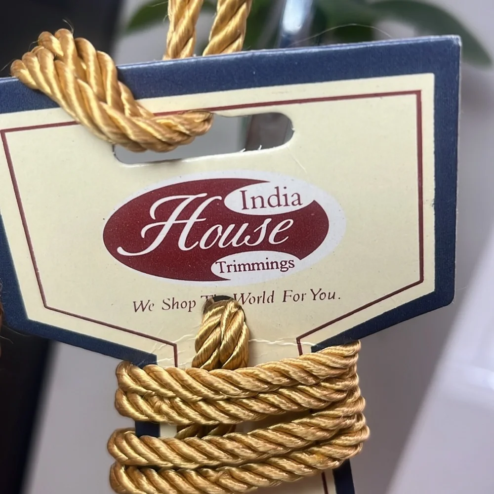 Curtain Tassels; Color: Gold; India House Trimmings NEW